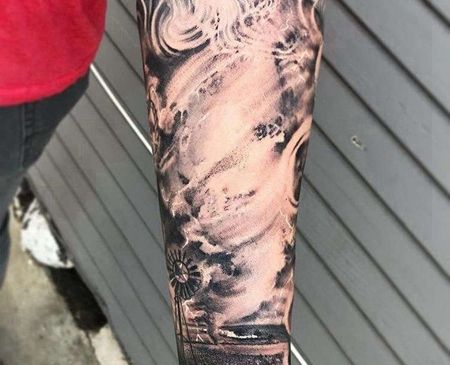 写实小臂海纹身图案