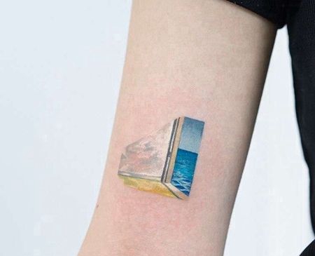 小清新小臂窗纹身图案