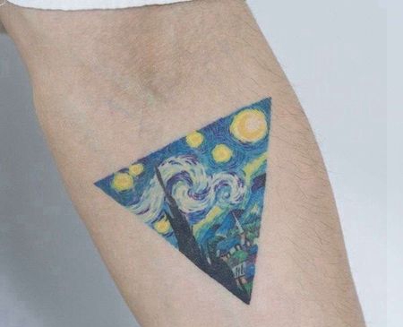 小清新小臂星空纹身图案