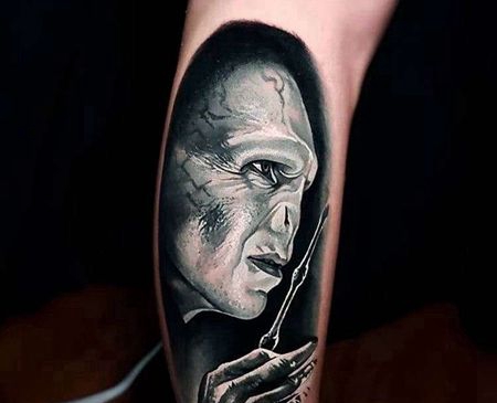 写实小臂伏地魔纹身图案