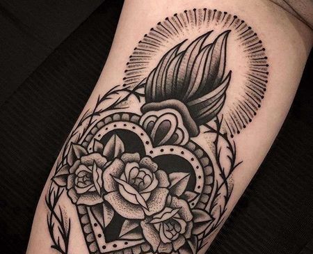 Old School沙漏纹身图案