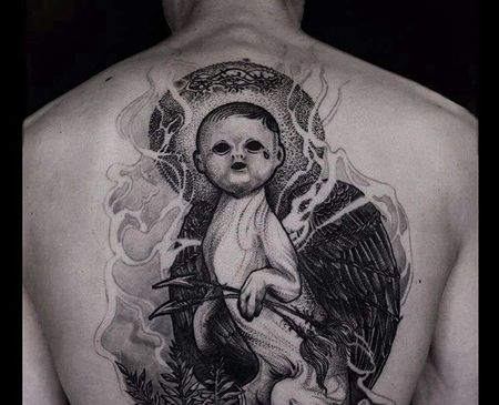 点刺后背纹身图案