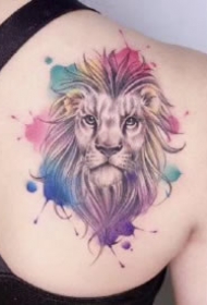 女生的一组漂亮彩色小清新纹身图片