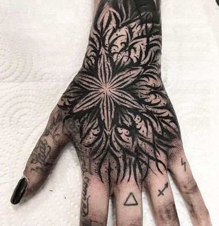 小腿手背纹身图案