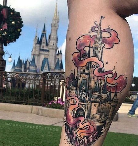 New School小臂建筑纹身图案