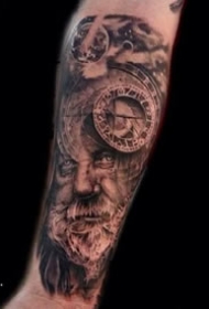 一组欧美写实暗黑风格手臂纹身