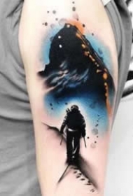 纹身泼墨图片 超个性的9款创意水墨纹身图案赏析
