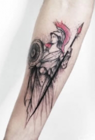 12款红黑色调的水墨纹身图片赏析