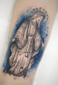 一组创意十足水彩手臂纹身图案