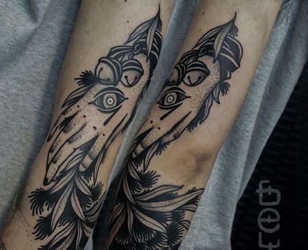 Old School胳膊手纹身图案