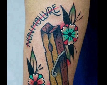 Old School小腿夹子纹身图案