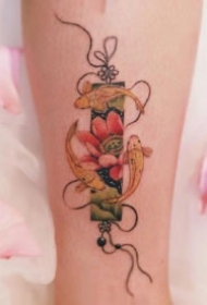 日式红色绳结主题的9款纹身图片