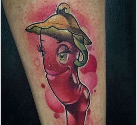 New School大臂辣椒纹身图案