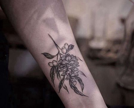 点线小臂纹身图案