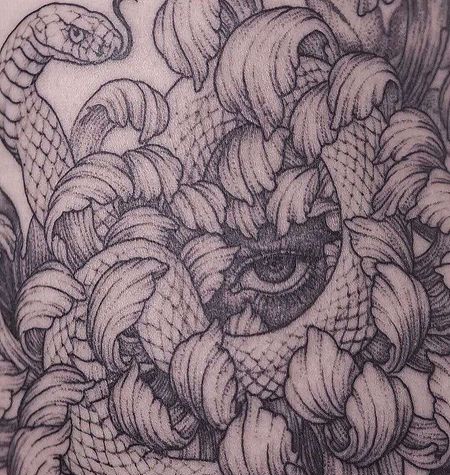 点线眼睛纹身纹身图案