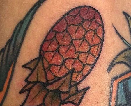 Old School菠萝纹身图案