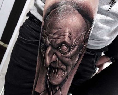 写实小臂精灵纹身图案