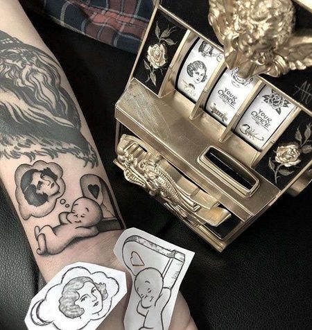 小臂幽灵纹身图案