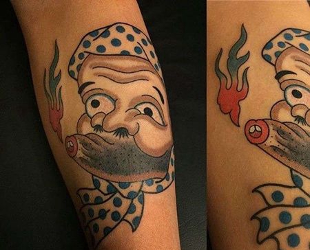 日式小臂人像纹身图案