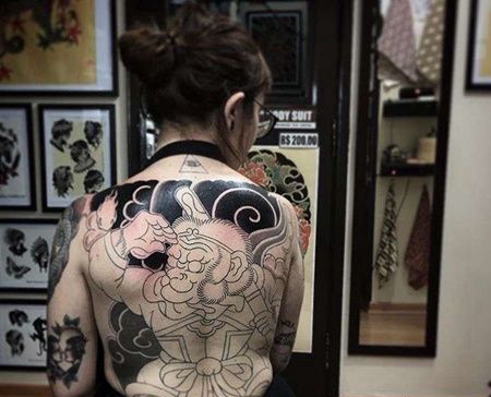 日式后背孙悟空纹身图案