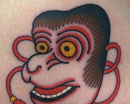 日式猴子纹身图案