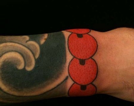 日式小臂念珠纹身图案