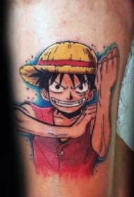路飞和索隆的一组海贼王纹身作品图片
