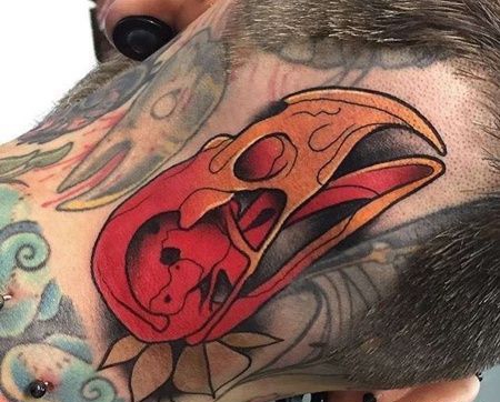 New School脖子纹身图案