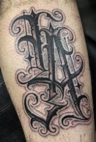 18款奇卡诺花体字的纹身作品图案