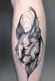 国外黑灰纹身师Mitchell Keanu的9款点刺素描纹身作品