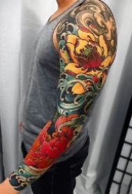 男士花臂纹身 花卉主题的男性大花臂9款纹身作品