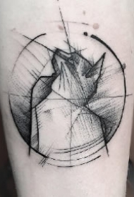 创意的9款线条设计黑灰纹身作品