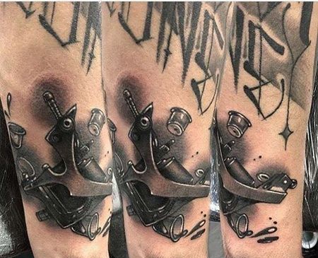 小臂纹身机纹身图案