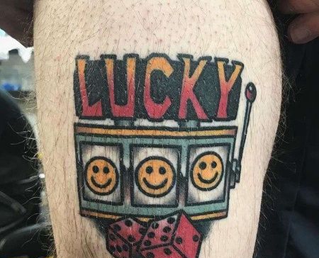 Old School大腿游戏机纹身图案