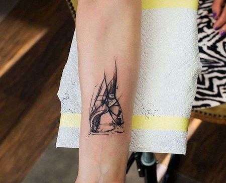 水彩小臂脚纹身图案