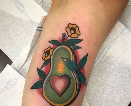 Old School大臂木瓜纹身图案