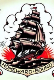 帆船纹身 9款帆船主题的船纹身图片