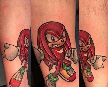 New School小臂索尼克纹身图案