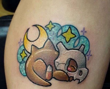 卡通小臂神奇宝贝嘎啦嘎啦纹身图案