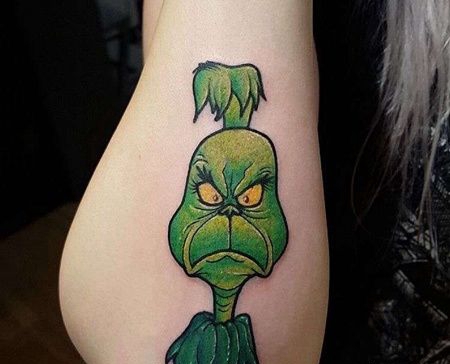 New School小臂鸵鸟纹身图案