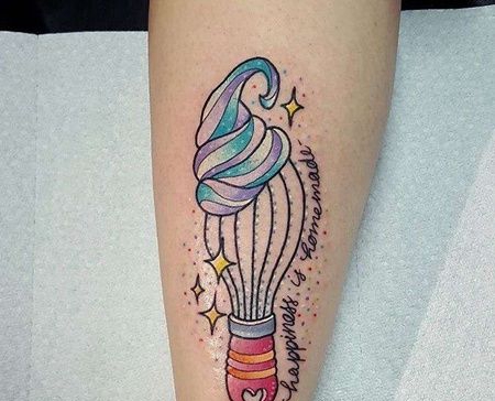 New School小臂冰淇淋纹身图案