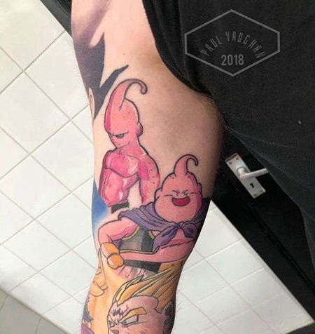 卡通大臂七龙珠魔人纹身图案