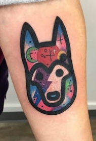 全彩纹身 全彩的一组重彩色创意小动物纹身图片