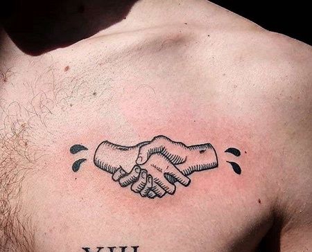 小清新前胸手纹身图案