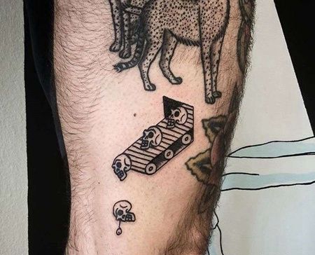 小清新大腿纹身图案