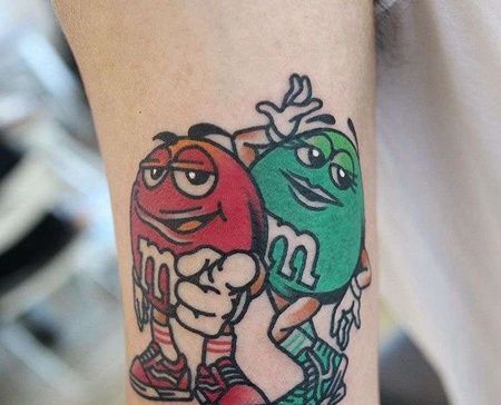 Old School大臂mm豆纹身图案