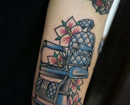 Old School大臂椅子纹身图案