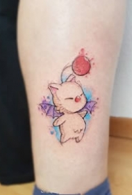 一组彩色可爱唯美的纹身图案