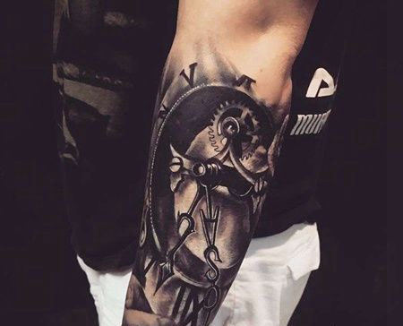 写实小臂机械纹身图案
