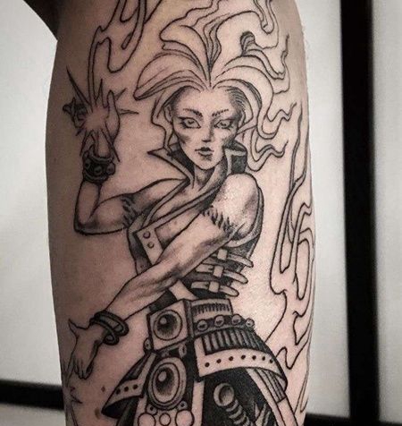 小臂人像纹身图案